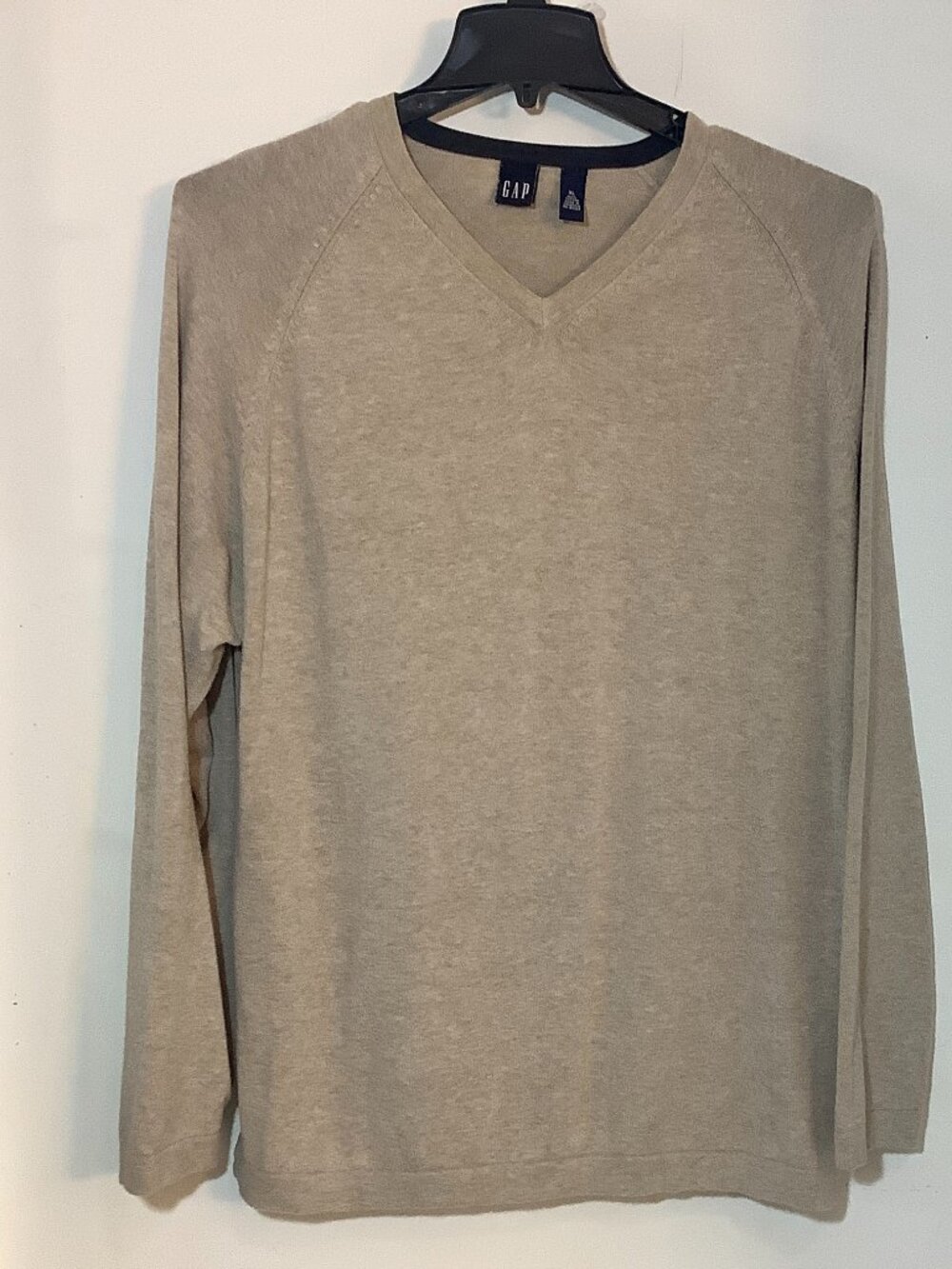 Lightweight Sweater Cotton XLTan Office Ready Wardrobe Staple Mens Casual V Neck